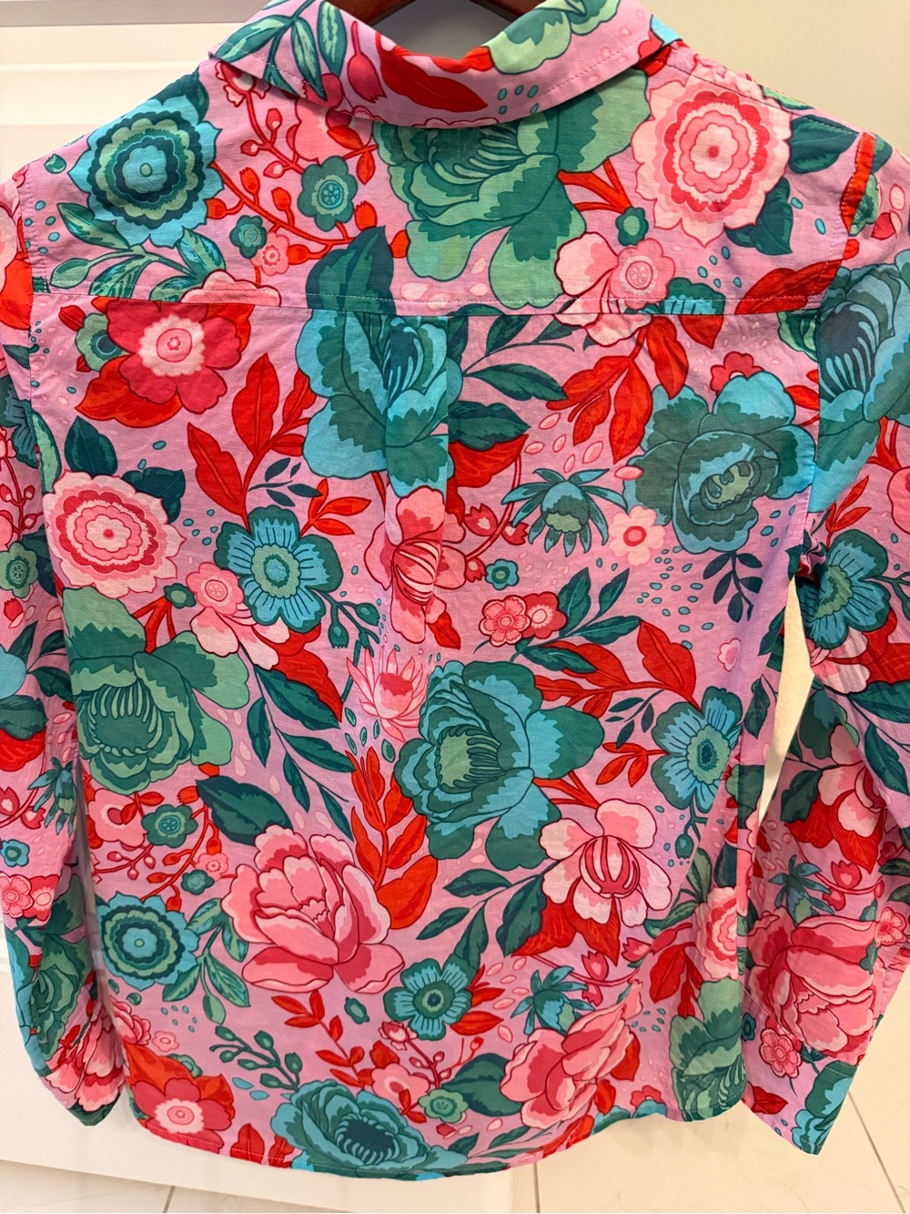 Talbots Pink Floral Button-Up Shirt - Picture 5 of 6